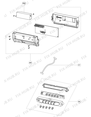 Взрыв-схема вытяжки Electrolux WHL9036CN - Схема узла Command panel 037